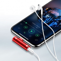 USAMS redukcja z lightning / 3.5 jack złącza - czerwona