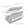 BESTAND 2w1 pionowy stojak do MacBook i iPad - srebrny