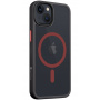 Tactical Przezroczysta obudowa Hyperstealth 2.0 z MagSafe dla iPhone'a 14 - czarno-czerwona