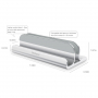 BESTAND 2w1 pionowy stojak do MacBook i iPad - srebrny