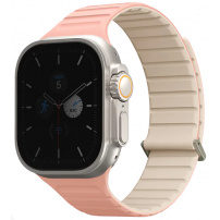 UNIQ Pasek dwustronny Revix Evo do Apple Zegarka Ultra 49mm / 46mm / 45mm / 44mm / 42mm - różowy krem