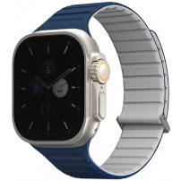 UNIQ Dwustronny pasek Revix Evo do Apple Zegarka Ultra 49mm / 46mm / 45mm / 44mm / 42mm - niebiesko-szary
