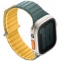 UNIQ Dwustronny pasek Revix Evo do zegarka Apple Ultra 49mm / 46mm / 45mm / 44mm / 42mm - żółty naftowy