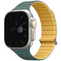 UNIQ Dwustronny pasek Revix Evo do zegarka Apple Ultra 49mm / 46mm / 45mm / 44mm / 42mm - żółty naftowy