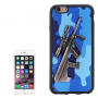 Etui plastikowe z 3D motywem karabinu Steyr AUG A1 dla Apple iPhone 6S / 6 - niebieskie