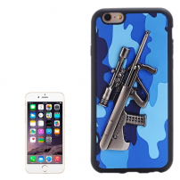 Etui plastikowe z 3D motywem karabinu Steyr AUG A1 dla Apple iPhone 6S / 6 - niebieskie