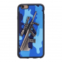 Etui plastikowe z 3D motywem karabinu Steyr AUG A1 dla Apple iPhone 6S / 6 - niebieskie