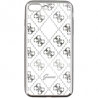 Guess 4G TPU pokrowiec do iPhone 7 Plus / 8 Plus - srebrny