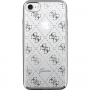 Guess 4G TPU pokrowiec do iPhone 7 Plus / 8 Plus - srebrny