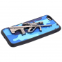 Etui plastikowe z 3D motywem karabinu Steyr AUG A1 dla Apple iPhone 6S / 6 - niebieskie