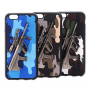 Etui plastikowe z 3D motywem karabinu Steyr AUG A1 dla Apple iPhone 6S / 6 - niebieskie