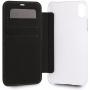 BMW Carbon Red Stripe Book pokrowiec do iPhone XR - czarny