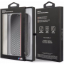 BMW Carbon Red Stripe Book pokrowiec do iPhone XR - czarny