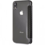BMW Carbon Red Stripe Book pokrowiec do iPhone XR - czarny