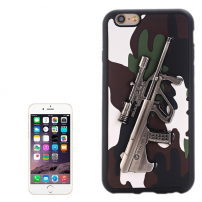 Etui plastikowe z 3D motywem karabinu Steyr AUG A1 dla Apple iPhone 6S / 6 - białe