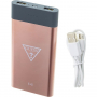 Guess power bank z ładowaniem bezprzewodowym 8000mAh - różowy
