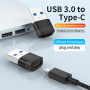 Adapter do transmisji danych i ładowania OTG USB-A 3.0 / USB-C żeński - różowy