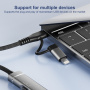 Adapter 5w1 USB-C / 2x USB-C / USB-A / SD i czytnika TF do iPhone'a / iPada / MacBooka - srebrny
