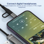 Adapter 5w1 USB-C / 2x USB-C / USB-A / SD i czytnika TF do iPhone'a / iPada / MacBooka - srebrny
