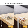 AhaStyle aluminiowy organizer do kabli - czarny