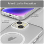 Matowe, półprzezroczyste etui z MagSafe do iPhone'a 16 Plus - białe