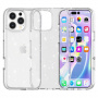 Przezroczyste etui z brokatem do iPhone'a 16 Pro Max - srebrne