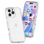 Przezroczyste etui z brokatem do iPhone'a 16 Pro Max - srebrne