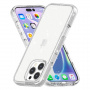 Przezroczyste etui z brokatem do iPhone'a 16 Pro Max - srebrne
