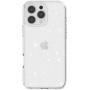 Przezroczyste etui z brokatem do iPhone'a 16 Pro Max - srebrne