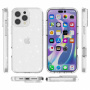 Przezroczyste etui z brokatem do iPhone'a 16 Pro Max - srebrne