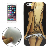 Etui ochronne / opakowanie z przezroczystą ramką obwodu dla Apple iPhone 6S / 6 - seksowna kobieta z blond włosami