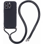 Ochronne etui ze smyczą do iPhone'a 16 Pro - czarne