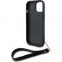 DKNY Etui Stack Logo z paskiem do iPhone'a 13 - czarne