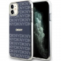 DKNY Osłona w paski w tonalnym wzorze z MagSafe dla iPhone'a 11 - granatowa