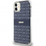 DKNY Osłona w paski w tonalnym wzorze z MagSafe dla iPhone'a 11 - granatowa