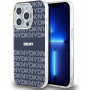 DKNY Etui w paski w tonalnych wzorach z MagSafe dla iPhone'a 13 Pro Max - ciemnoniebieskie