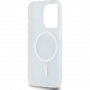 DKNY Etui w paski w tonalnych wzorach z MagSafe dla iPhone'a 13 Pro Max - ciemnoniebieskie