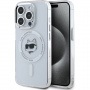 Karl Lagerfeld Metalowa osłona ramki IML Choupette Head z MagSafe do iPhone'a 15 Pro Max - przezroczysta