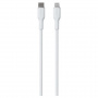 PURO Miękki kabel do ładowania i transmisji danych USB-C / Lightning do iPhone'a / iPada / iPoda / AirPods - 1,5 m - biały