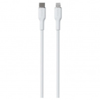 PURO Miękki kabel do ładowania i transmisji danych USB-C / Lightning do iPhone'a / iPada / iPoda / AirPods - 1,5 m - biały