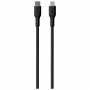 PURO Miękki kabel do ładowania i transmisji danych USB-C / Lightning do iPhone'a / iPada / iPoda / AirPods - 1,5 m - czarny