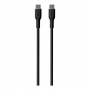 PURO Miękki kabel do ładowania i transmisji danych USB-C / USB-C do iPhone'a / iPada / AirPods - 1,5 m - czarny