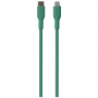 PURO Miękki kabel do ładowania i transmisji danych USB-C / Lightning do iPhone'a / iPada / iPoda / AirPods - 1,5 m - zielony