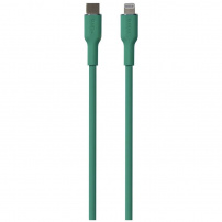 PURO Miękki kabel do ładowania i transmisji danych USB-C / Lightning do iPhone'a / iPada / iPoda / AirPods - 1,5 m - zielony