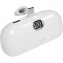 PURO Power Plug kieszonkowy powerbank z wbudowanym złączem USB-C - 5 000 mAh - biały