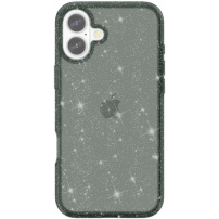 Przezroczyste etui z brokatem do iPhone'a 16 - szare