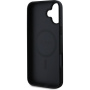 Guess Granatowa Classic Osłona Logo z MagSafe dla iPhone'a 16 Plus - Czarna
