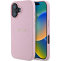 Guess Granatowy Classic Osłona logo z MagSafe dla iPhone'a 16 - różowa