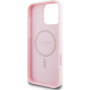 Guess Granatowa Classic Osłona Logo z MagSafe dla iPhone'a 16 Pro Max - Różowa