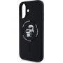 Karl Lagerfeld Silikonowa osłona Karla i Choupette z MagSafe do iPhone'a 16 Plus - czarna